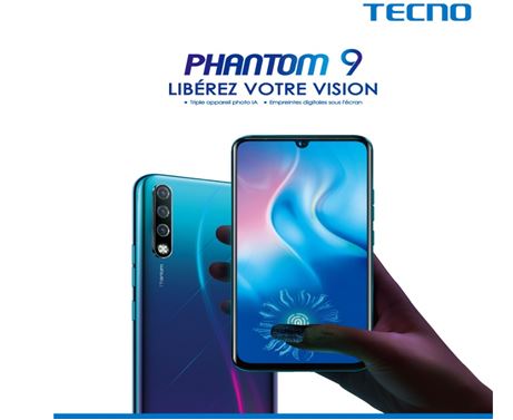 Tecno Phantom 9 Lecteur d’empreintes sous l’écran, AMOLED