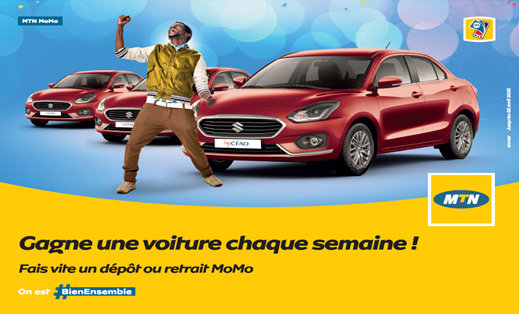 MTN Côte d'Ivoire fait gagner une voiture chaque semaine à ses fidèles abonnés MoMo