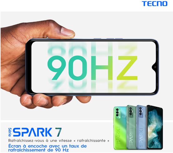 La série des Spark 7 de Tecno Mobile est disponible en Côte d’Ivoire